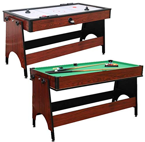 Air League 2 in 1 Air Hockey & Pool Combo Table in Mahogany