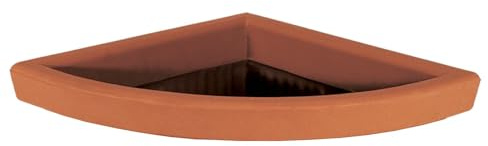 Decor Space Sottovaso per Vaso angolare in Resina per Piante e Fiori Made in Italy da Esterno (50 x 50 cm, Terracotta)