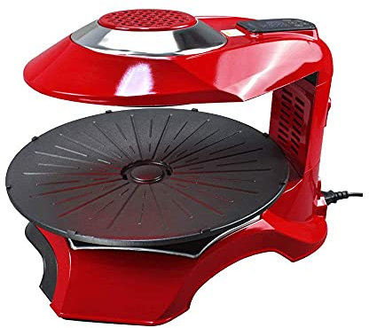 Parrilla para Barbacoa Parrilla eléctrica sin Humo, Bandeja para Hornear giratoria multifunción de 360 grados, Parrilla para asar con luz infrarroja, Control Inteligente de Temperatura, para