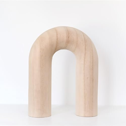 Rool Modern White Wooden Decorative Knot Sculpture for Living Room Table Decor