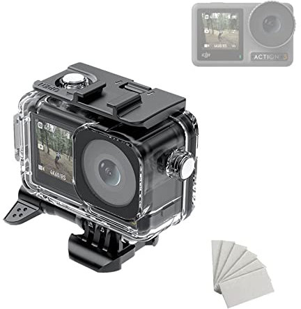 Wasserdichter Fall für DJI Osmo Action 3, Schutz Rotektive Unterwasser Tauch Fall Abdeckung Gehäuse für Action3 Outdoor Action Kamera Unterwasser Gebrauch Tauchen