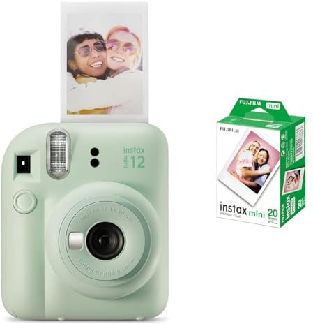 INSTAX Mini 12 Sofortbildkamera Mint-Green + Mini Film Standard (20/PK)