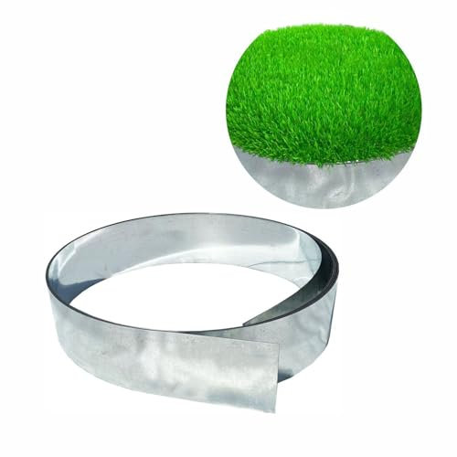 Rasenkantenband Metall Alu/Zink 20 cm x 10 Meter | Rasenkanten | Beeteinfassung | Beetumrandung | Beetbegrenzungen