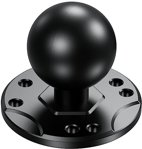 BRCOVAN 1,5'' Kugelhalterung mit 4-Loch-AMPS Runder Plattenbasis | mit Aluminiumlegierung Basis & TPU Kugel, Kompatibel mit RAM Mounts C Größe 1,5 Zoll / 3,81 cm Kugel Doppelsockelarm