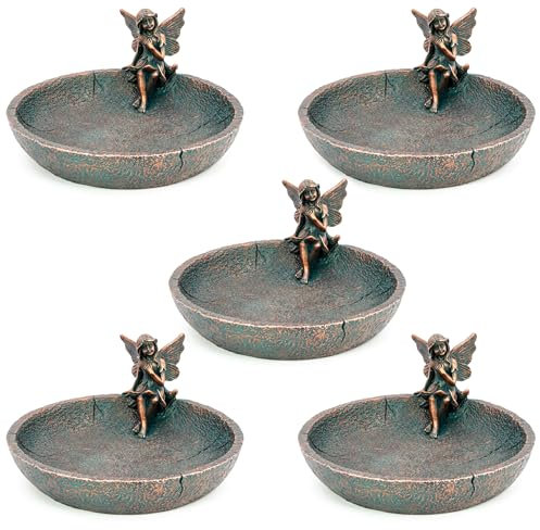 Blümelhuber 5er Set Kleine Vogeltränke - Insektentränke Garten Deko Balkon Vogeltränke Garten - Vogelbad Garten und Balkon Deko