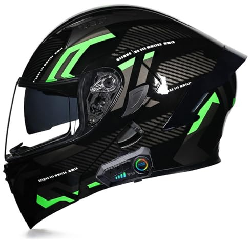 Bluetooth Casco Moto Modulare Apribili Caschi Moto Integrali Integrati Con Doppia Visiera Omologato ECE Casco Moto Fuoristrada Pour Quattro Stagioni Donna Uomo
