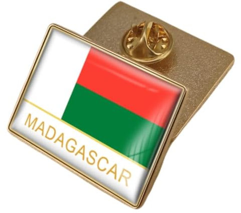 Modische Broschen Mit Madagaskar Flagge, Anstecknadeln, Vintage Stil, Ethnisch, Bunt, Emaille, Anstecker, Schicker Patriotischer Schmuck, Neuartige Trendige Buttons, Anstecknadeln, Modisches