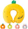AUNGCSHE Cuscino da Viaggio Bambini, Super Morbido Cuscino Cervicale Cuscino da Viaggio Memory Foam, Cuscino Viaggio per Auto Aereo Ufficio Casa per Adulto Bambino(Ananas)