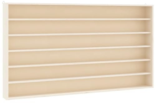 vidaXL Sammlervitrine aus Holz mit 6 Regalen, Wandvitrine für Wohnzimmer Esszimmer Schlafzimmer, Wandregal Hängeregal Schaukasten