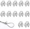 12 Piezas Abrazaderas de Cuerda de Cable, M4 Clip de Cuerda de Alambre Inoxidable, Abrazaderas de cable M4, Clip de Cable de Alambre de 4mm, M4 Abrazaderas de Cables, Para Cable De Acero 4mm Cuerda