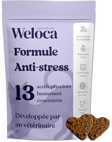Anti-stress Chat - Anti marquage Urinaire, Anti griffade - Apaisant contre les problèmes comportementaux du chat ou changements (déménagement) - 120 bouchées naturelles très appétentes - Calmant chat