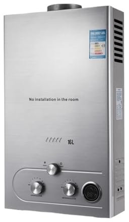 Bomba De Agua Caliente Doméstica Montada En La Pared De Acero Inoxidable De 16L, Calentador De Agua De Gas Natural Licuado, Baño Instantáneo