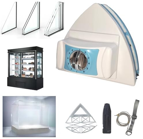 Hooha Reinigen Glas Vitrine/Glasvitrine Stehend/Glas Vitrinenschrank Glasvitrine Hängend/Sammelvitrine Wandvitrine Einstellbare Magnetic Doppelseitiger 8-40mm Glasreiniger Fensterreiniger