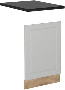 Vicco Frontal para lavavajillas R-Line, Blanco casa de Campo, 45 cm, ET Antracita