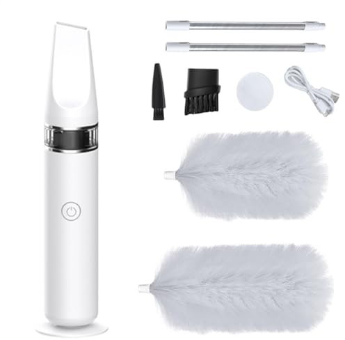 Cepillo eléctrico de plumas, plumero lavable para limpieza, limpiador de plumero de 360°, accesorios de limpieza automáticos para el hogar, coche, persianas, muebles, ventanas, techo