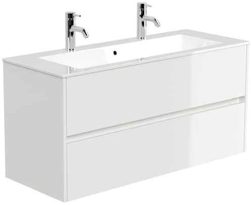 Magnolia Home Doppelbadmöbel Taifun & Waschtisch 120 cm 2 Greif SoftClose