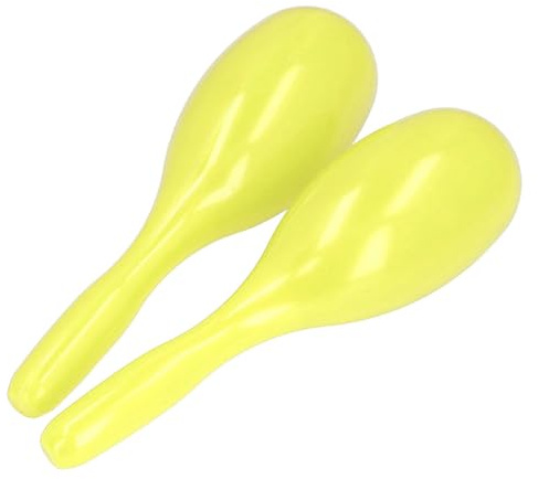 Musik Maracas, 2pcs Oval Geformte Robuste Hand -Percussion -Rasseln für Live -Einstellungen Aufnahmestudios (YELLOW)