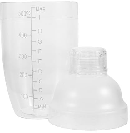 Holibanna Shaker per Cocktail Trasparente Miscelatore per Bevande Fredde Shaker Perdite per Bar e Uso Domestico Scala per Miscelazione Precisa