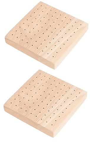 Mobestech Support De Sucettes En Bois Multi-trous 2 Pièces, Base Décorative En Bois Lisse, Pour Bureau, Fêtes Et Anniversaires, Porte-sucettes Fonctionnel Et Présentoir De Table