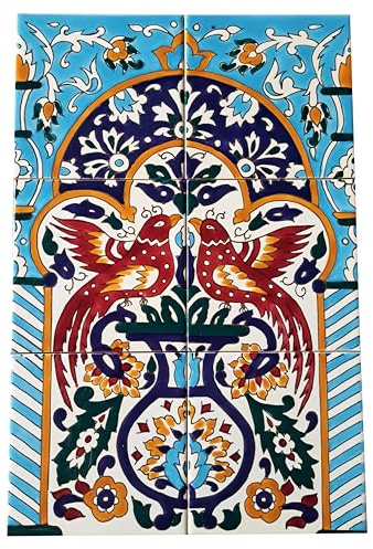 Handbemalte Keramikfliesen Wandfliesen 30x45cm Azulejo Tauben Motiv | Orientalische Fliesen, Fliesenbild, Art Deco Fliesen