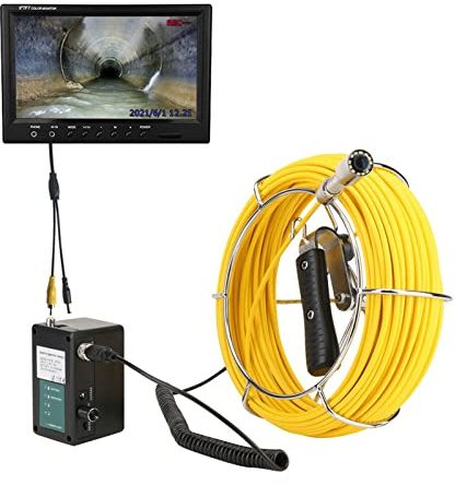 Endoscopio, Fotocamera fognaria 512Hz Trasmettitore SONDA for POSIZIONE DEL TUBO Videocamera Endoscopio 9 LCD DVR. Telecamera di ispezione del borescopio idraulico della schermata(30m)