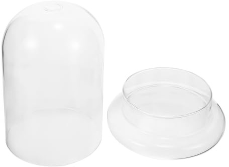 GARVALON Botella de Vidrio Ecológica Grande con Campana Transparente y Abertura Amplia para Terrarios DIY Decoración Natural con Musgo y Plantas para Oficina y Bodas