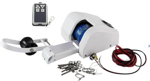 KepzNCfrC Electric Anchor Winch 35 LBS Saltwater Pontoon Boat Compatible With Wireless Remote Control Kit