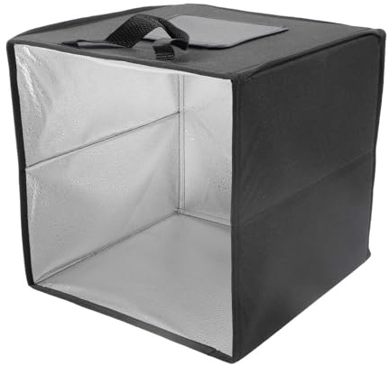 Keenso Bärbar Mini Fotostudio Ljuslåda LED Fotografi Tält Vattentätt Material för Konstnärer Smycken Leksaker Klockor Prylar Online Säljare 30cm