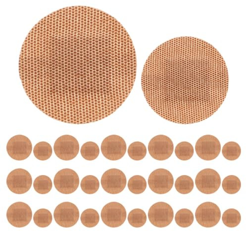 QUMIIRITY 100pcs Flexible Fabric Adhesive Bandages for Fingers and Joints, Large Round Spot Bandages (22mm 38mm), Breathable Elastic Plasters for Wound Care and Fingertip Protection