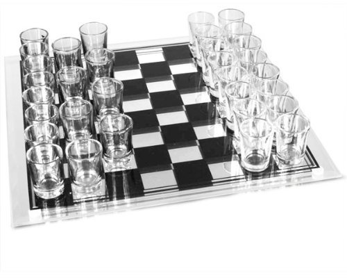 Chessboard Drinking Game | Classic chess rules meet party fun – shot glasses replace pieces for the ultimate adult game night twist