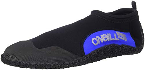O'Neill Men's Reactor 2mm Wetsuit Reef Boot, Water Shoe, Anatomical Fit with Round Toe, Durable Rubber Sole for Surfing, Paddleboarding, Snorkeling, Black/Pacific, 9