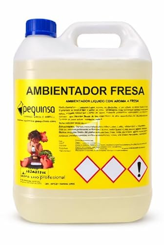 Ambientador Líquido con Aroma a Fresa, Envase de 5 Litros