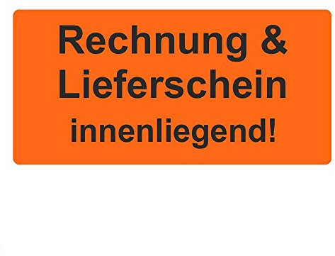 Warnetiketten/Versandetiketten Rechnung & Lieferschein innenliegend auf Rolle - 30 x 62 mm - 1.000 Stück