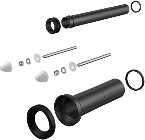 Juego de accesorios para desagüe y desagüe para inodoro de pared con acabado extendido