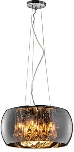 Trio Hängeleuchte Design Vapore aus Glas, Chrom, 40 cm