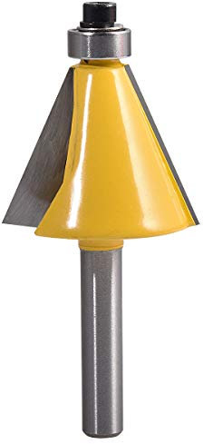 KATUR Fasen- und Kantenfräser 22.5 Grad, Hartmetall-Fasenfräser mit 1/4 Zoll Schaft, Holzfräser (1/4 Schaft 22.5 Grad)