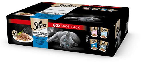 SHEBA Portionsbeutel Multipack Fisch in Gelee 60x85g Katzenfutter Nassfutter