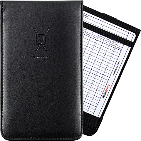 Handy Picks Golf-Scorekartenhalter aus Leder | Yardage Book Cover | Scorecard n Pencil im Lieferumfang enthalten