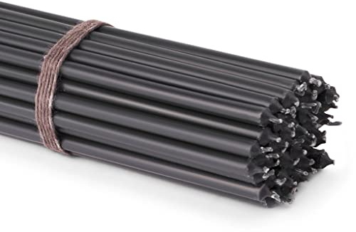 NKlaus Stabkerzen Paraffinwachs, 29cm, 290 mm, 5mm, 9,5 mm, 0,2mm, 20 Stück | Tropffrei; Höhe: 290 mm; Gewicht: 400 G; Durchmesser: 9,5 mm; Schwarz