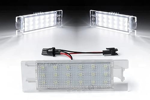 Car Passion Kit luci led targa compatibile con Fiat Alfa Romeo Opel posteriori canbus NO ERRORE 18 SMD 6000K luce bianco ghiaccio placchetta lampada ricambio (Alfa Romeo - Fiat - Opel)