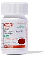 Rugby Adult Dextromethorphan HBr USP 15 mg - Non-drowsy Cough Suppressant - Relives Cough for up to 8 Hours - 20 Softgels (1 Pack)