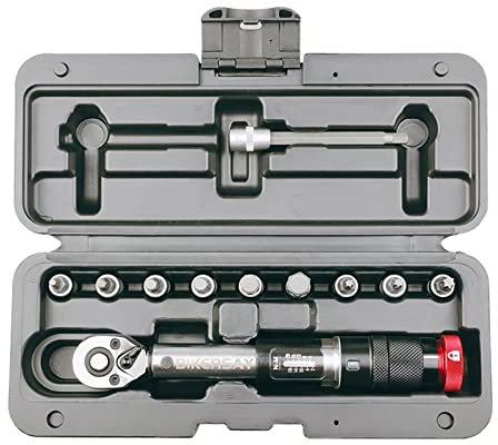 EKSED Bicycle Torque Wrench Tool 1/4 Inch Driver Allen Key Tool Soet Set Kit 2-20Nm Bike Maintenance Tool Kit with Storage Box