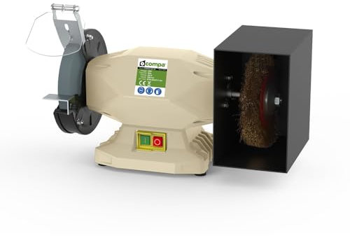SMERIGLIATRICE MOLA DA BANCO PULITRICE LUCIDATRICE 250W Ø150mm COMPA