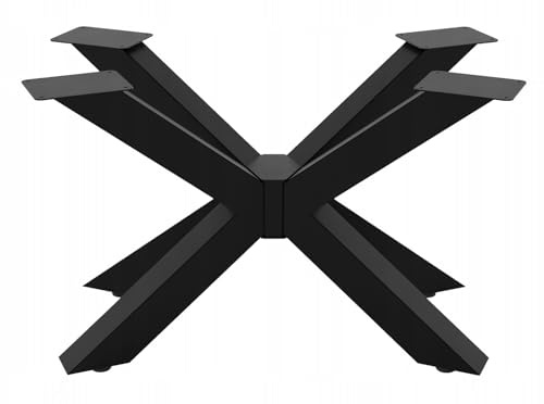 NWELD Tischfüsse Spinne LOFT Tischbeine Metall Schwarz - Tischfüße Tischgestell Metall 70x40 cm Tischkufen DIY - Tischbein Tischfuß Loft, Industriestil für Couchtisch, Esstisch, Schreibtisch