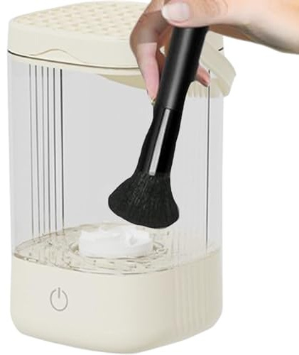 Nettoyeur de pinceaux de maquillage – Nettoyeur automatique de pinceaux de maquillage | Machine de nettoyage de pinceaux de maquillage | Étanche 7 000 tr/min Convient à toutes les tailles de pinceaux