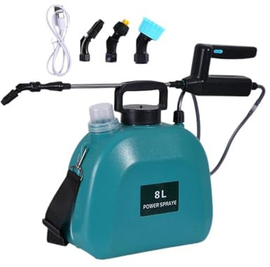 Pulverizador a presión – Pulverizadores para césped y jardín | Pulverizador eléctrico de jardín | Potable 3 boquillas de niebla varita retráctil | Pulverizador eléctrico de presión de agua |