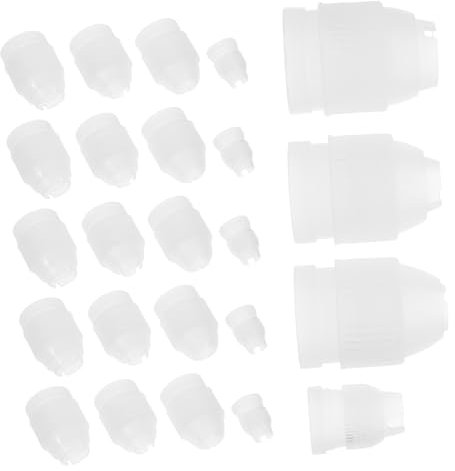 Amosfun 24pcs Piping Couplers Set Kitchen Tools Cake Decorating Converter Piping Bag Accessory with 1.6cm to 2.6cm Diameter for Cream Cake and Cookie Icing