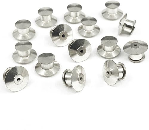 Anstecknadel-Verschlüsse (Silber), 10 Stück
