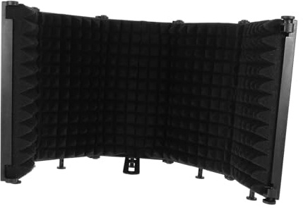 FUNOMOCYA Shield for Studio Microphone and Mounted Can Be Stand Recording to Five-door Isolation Sound Absorbing Abs Pad with Eva Material Soundproofing