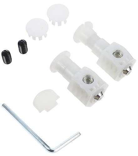Vaguelly Kit Di Viti Laterali Per Wc Bulloni e Guarnizione Di Tenuta, Fissaggio Per Accessori Water a Parete, Set Di Ricambio Stabile e Resistente, Montaggio Facile Per Bagno